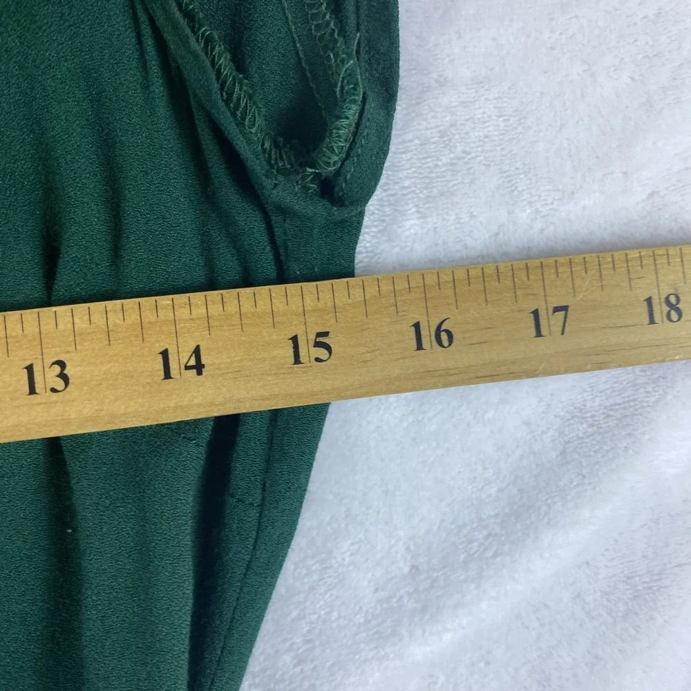 Reformation Gavin Midi Dress Sz 2 Emerald Green Cut Out Lightweight - Picture 9 of 12